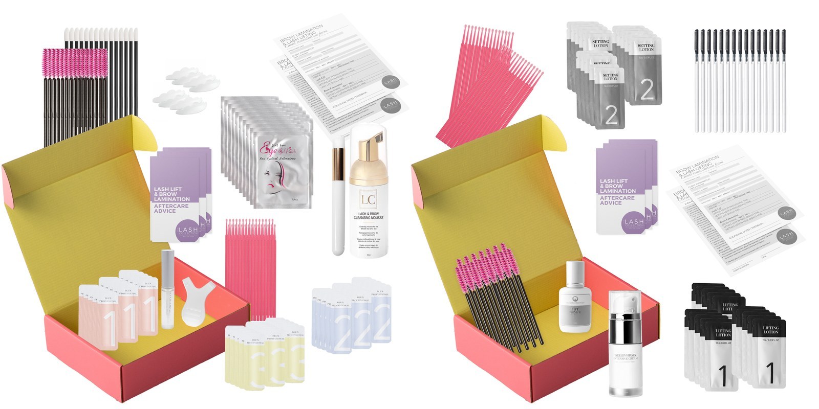 Lash Lift & Brow Lamination Combo Starter Kit and included products